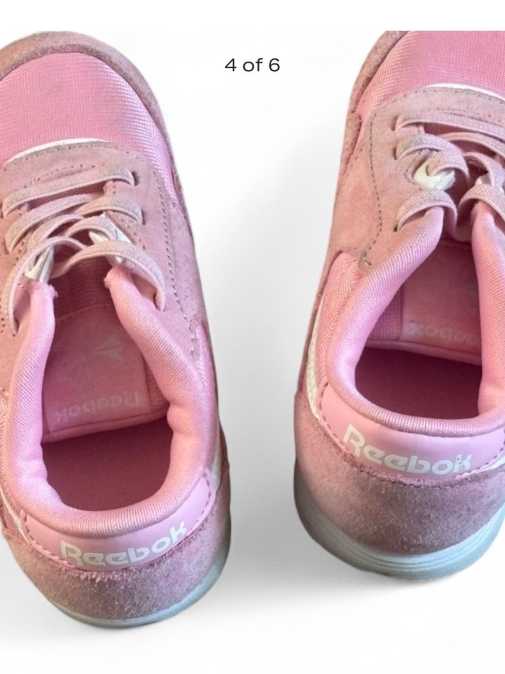 Kids Pink Reebok Sneakers - White Accents - Picture 3 of 5
